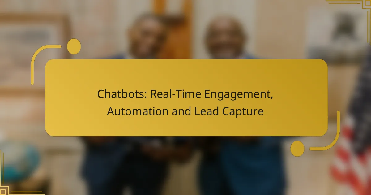 Chatbots: Real-Time Engagement, Automation and Lead Capture