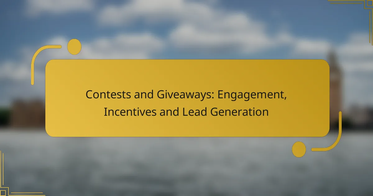 Contests and Giveaways: Engagement, Incentives and Lead Generation
