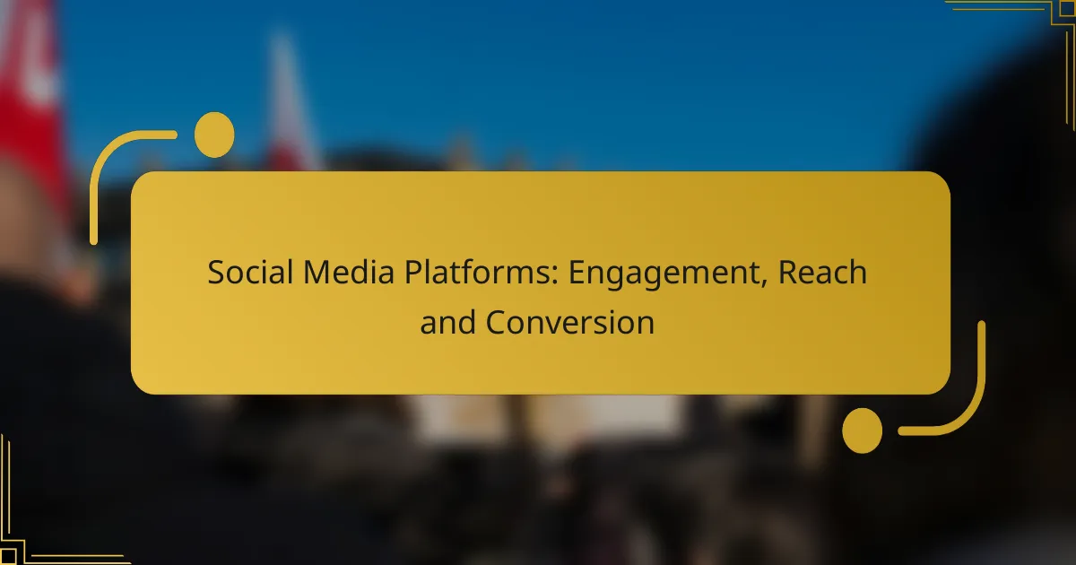 Social Media Platforms: Engagement, Reach and Conversion
