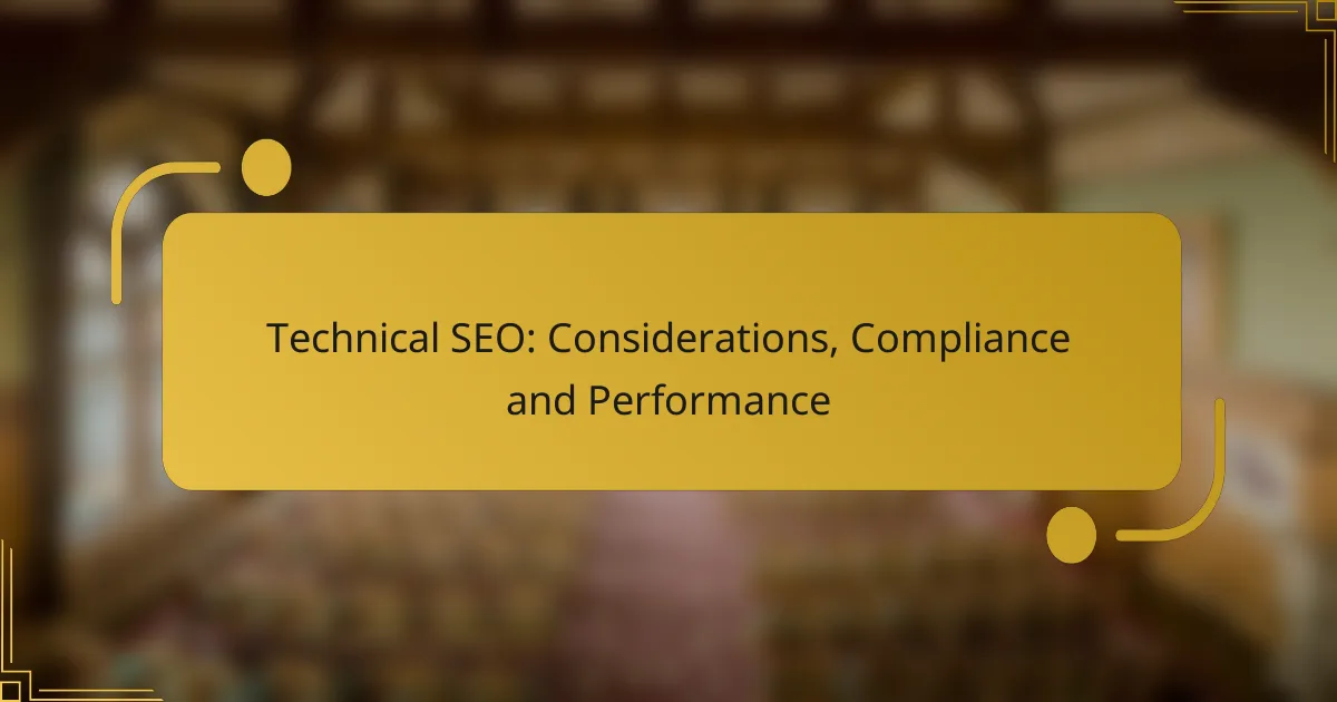 Technical SEO: Considerations, Compliance and Performance
